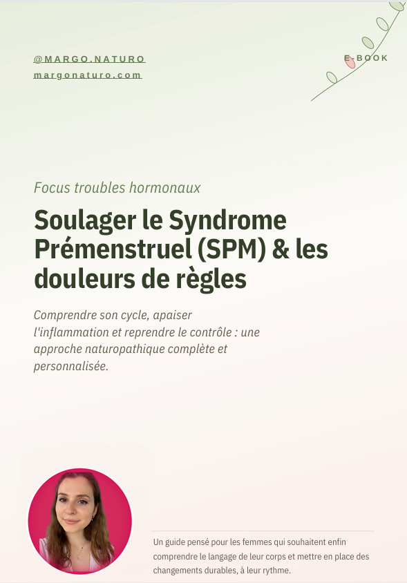Couverture d'ebook sur le syndrome prémenstruel par Margaux Bouillet